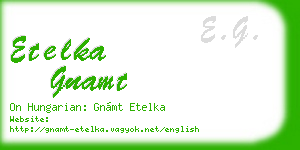 etelka gnamt business card