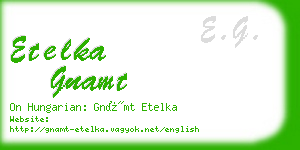 etelka gnamt business card